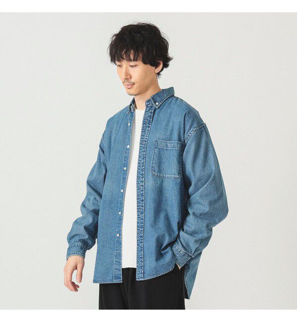 BEAMS「デニム ボタンダウンシャツ」|シャツ・ブラウス|