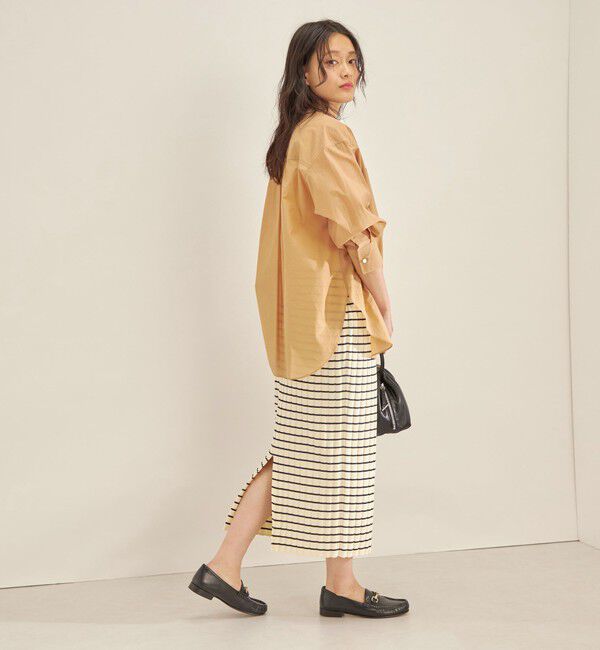 SHIPS for women「〈手洗い可能〉フェルガナ コットン ランダム リブ タイト スカート ◇」|スカート|