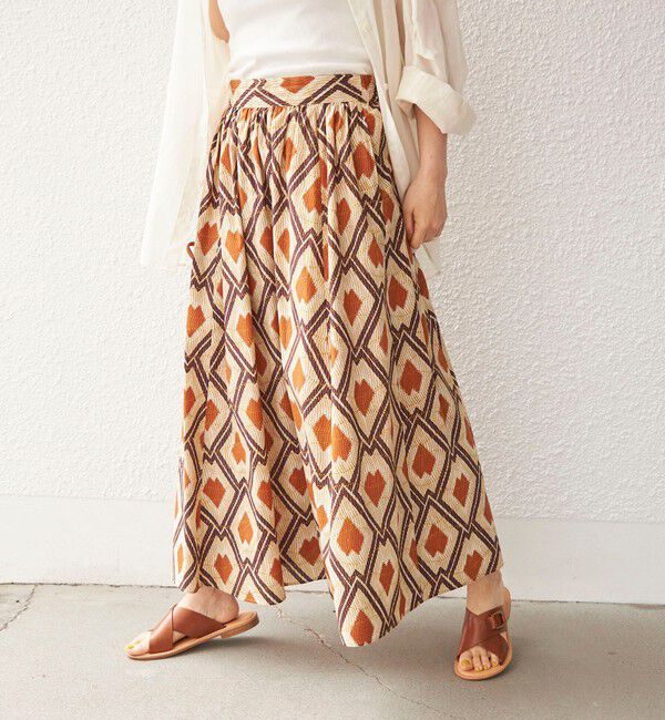 SHIPS for women「〈手洗い可能〉綿 エスニック プリント ボリューム スカート◇」|スカート|