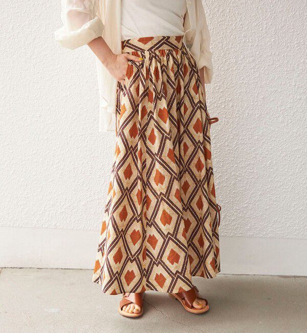 SHIPS for women「〈手洗い可能〉綿 エスニック プリント ボリューム スカート◇」|スカート|