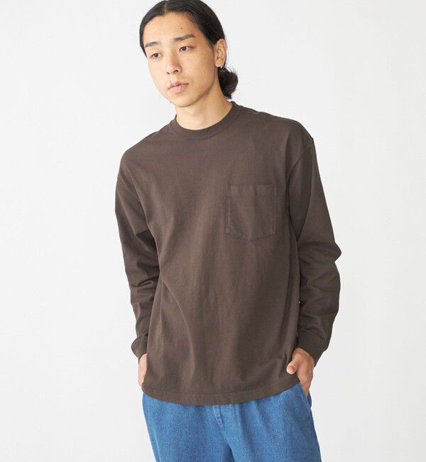 SHIPS「SHIPS: COTTON USA ポケット 長袖 Tシャツ ロンT」|Tシャツ・カットソー|