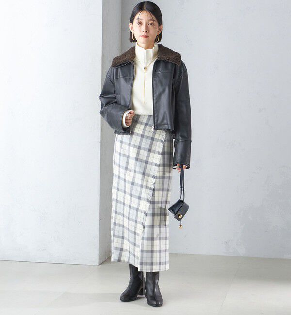 SHIPS for women「チェック フリンジ スカート」|スカート|