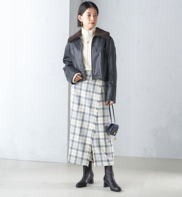 SHIPS for women「チェック フリンジ スカート」|スカート|