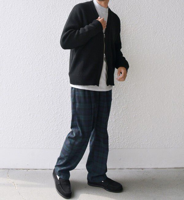 SHIPS any「SHIPS any:〈手洗い可能〉畦編み ドライバーズ Vネック ショート ジップ カーディガン◇」|カーディガン|