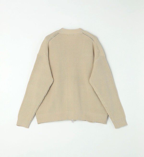 SHIPS any「SHIPS any:〈手洗い可能〉畦編み ドライバーズ Vネック ショート ジップ カーディガン◇」|カーディガン|