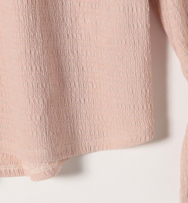 SHIPS any「SHIPS any:〈洗濯機可能〉シアー ジャージー スタンド フリル カット ブラウス」|シャツ・ブラウス|