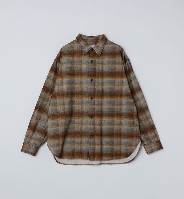 SHIPS「City Ambient Products: 〈洗濯機可能〉レギュラー プリント フランネル チェック シャツ」|シャツ・ブラウス|