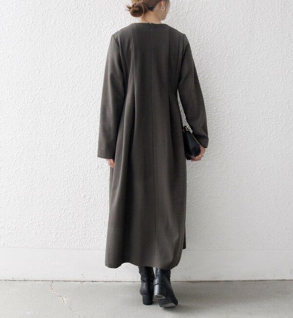 SHIPS any「SHIPS any: エア ニードル クルーネック タック フレア ワンピース」|ワンピース|