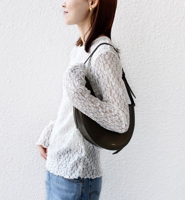 SHIPS for women「〈手洗い可能〉ラッセル レース ヘンリー ネック 2WAY プルオーバー」|Tシャツ・カットソー|