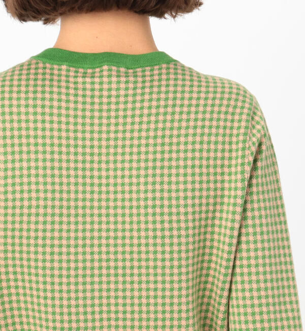 CABaN「コットンカシミヤ ギンガムチェックカーディガン」|カーディガン|