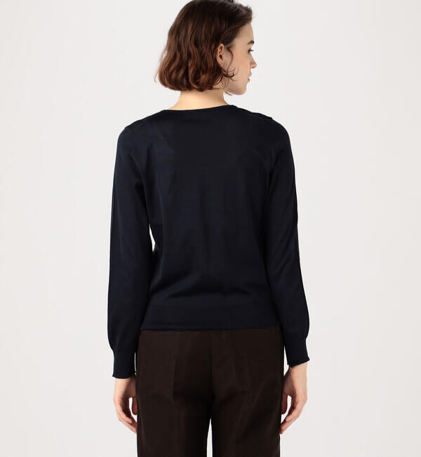 DES PRES「シルク Vネックプルオーバー」|ニット・セーター|