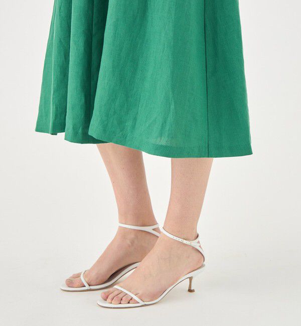 TOMORROWLAND collection「スムースリネン キーネックフレアワンピース」|ワンピース|