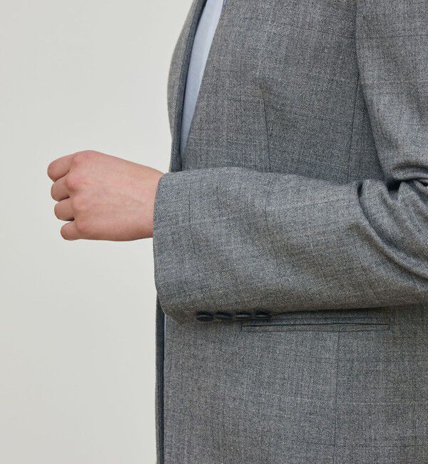 DES PRES「フランネルウールストレッチ ノーカラージャケット」|ノーカラージャケット|