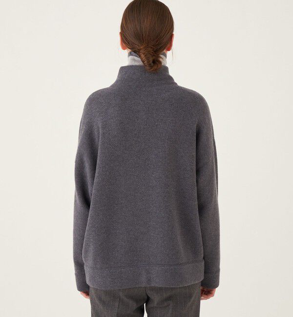 GALERIE VIE「バックパイル ハーフジッププルオーバー」|ニット・セーター|