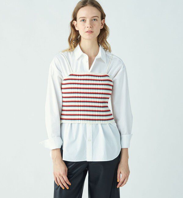 MACPHEE「コットンリブキャミソール」|ニット・セーター|