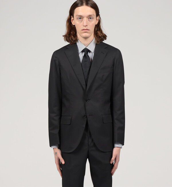 TOMORROWLAND MENS「コットンポリウレタンハイカウント シングルブレステッド2Bジャケット」|テーラードジャケット|