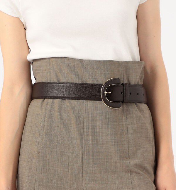 TOMORROWLAND GOODS「ANBOISE レザーバックルベルト」|ベルト|