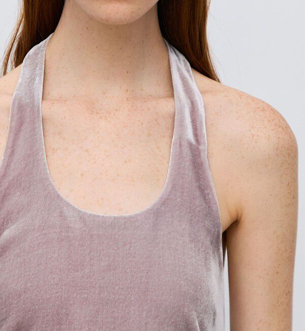 BACCA「レーヨンシルクベルベット ホルターネックブラウス」|シャツ・ブラウス|