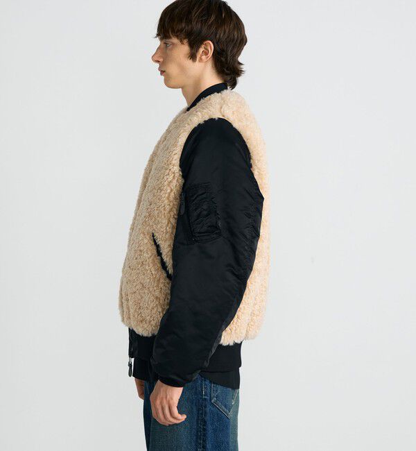 TOMORROWLAND BUYING WEAR「【別注】HYKE FAUX SHEARLING TYPE MA-1JACKET」|ブルゾン・スタジャン|