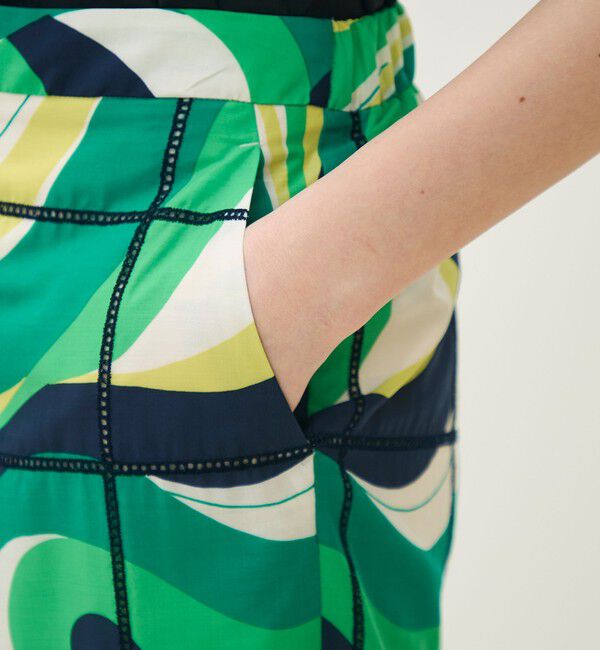 TOMORROWLAND collection「【WEB先行予約】アイレットウェーブプリント ワイドストレートパンツ」|その他|