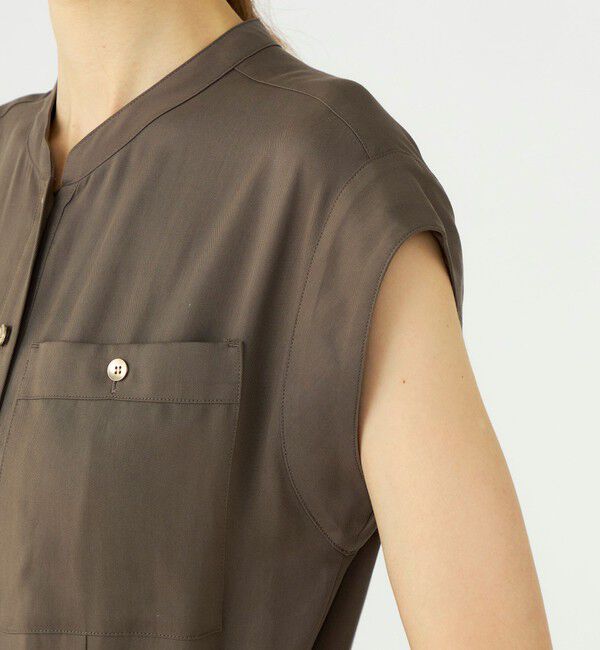 Ballsey「【WEB先行予約】セルロースツイル スタンドカラーオールインワン」|オールインワン|