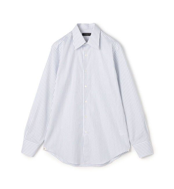 TOMORROWLAND MENS「120/2スーピマコットンブロード マルチストライプ レギュラーカラー ドレスシャツ」|シャツ・ブラウス|62 ホワイト系