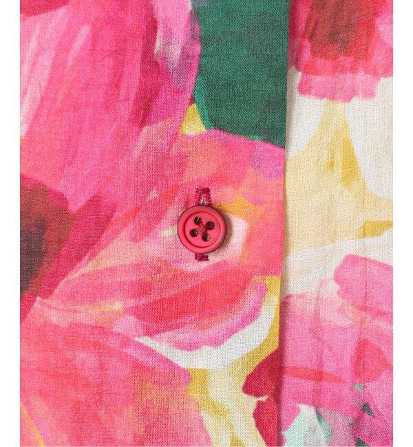 IENA LA BOUCLE「IENA LA BOUCLE DEVEAUX ペイントフラワーギャザーシャツ」|シャツ・ブラウス|