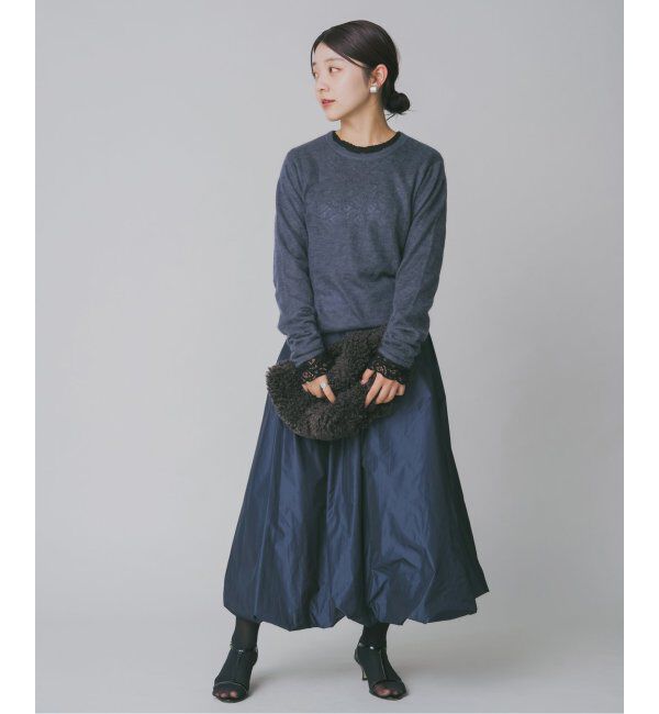 IENA「《追加3》ペイズリー ストレッチレースプルオーバー」|Tシャツ・カットソー|