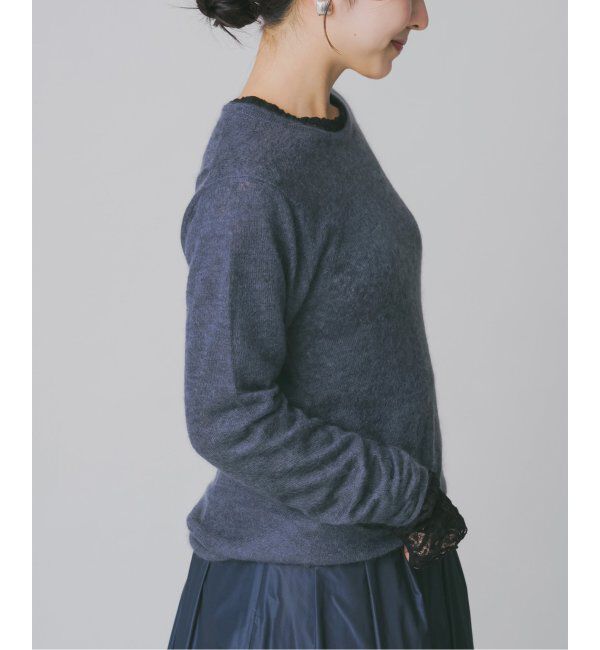 IENA「《追加3》ペイズリー ストレッチレースプルオーバー」|Tシャツ・カットソー|