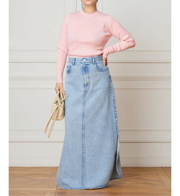 IENA LA BOUCLE「IENA LA BOUCLE コットンシルクRIBプルオーバー」|ニット・セーター|