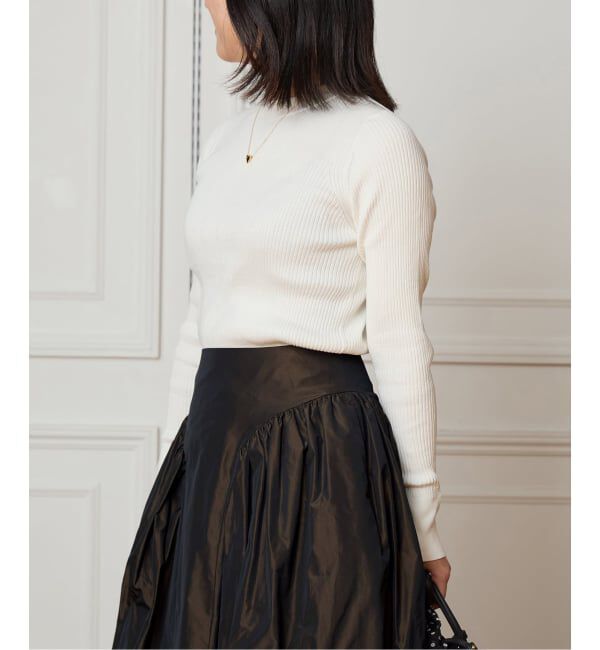 IENA LA BOUCLE「IENA LA BOUCLE コットンシルクRIBプルオーバー」|ニット・セーター|