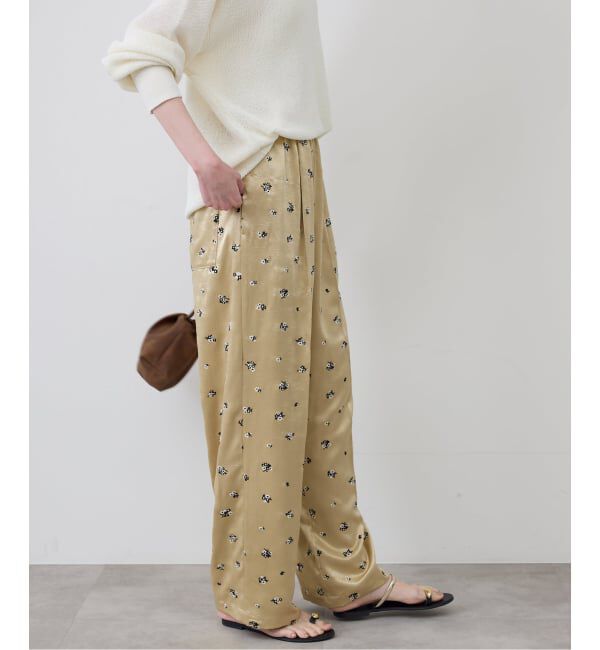 SLOBE IENA「flower刺繍サテンイージーパンツ」|その他|