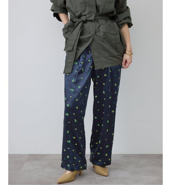 SLOBE IENA「flower刺繍サテンイージーパンツ」|その他|