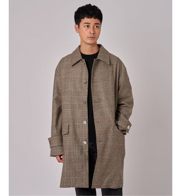EDIFICE「MACKINTOSH(マッキントッシュ) 別注 HUMBIE/ハンビー SL "グレンチェック"」|ステンカラーコート|