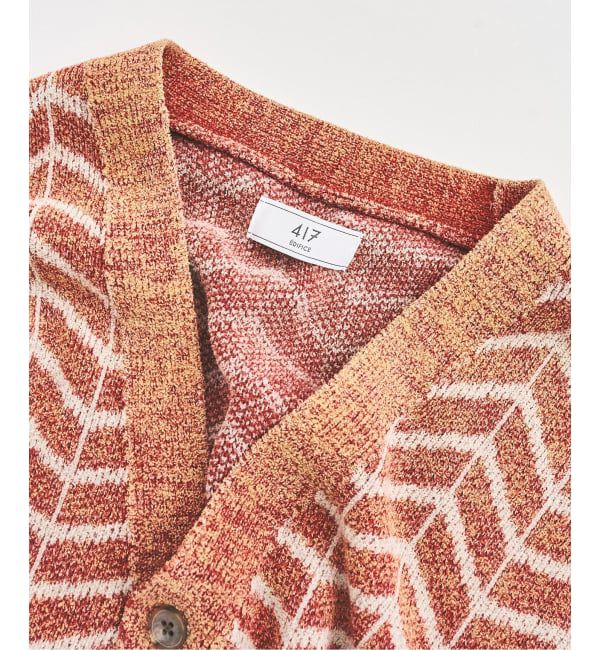 417 EDIFICE「インディゴジャガードカーディガン」|カーディガン|