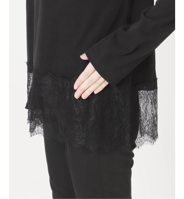 JOURNAL STANDARD「《追加3》レースヘム クルーネックシアーロングT」|Tシャツ・カットソー|