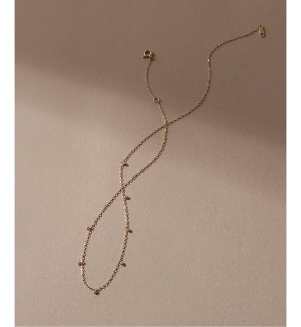 Lilas by Spick&Span「7ダイヤステーション50cmネックレス K10」|ネックレス|