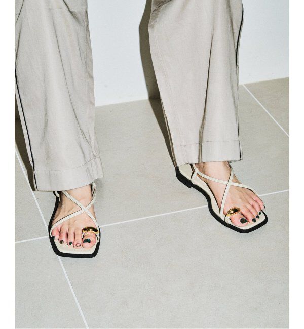  「《追加3》GRISEメタルリングクロストングサンダル」|サンダル|