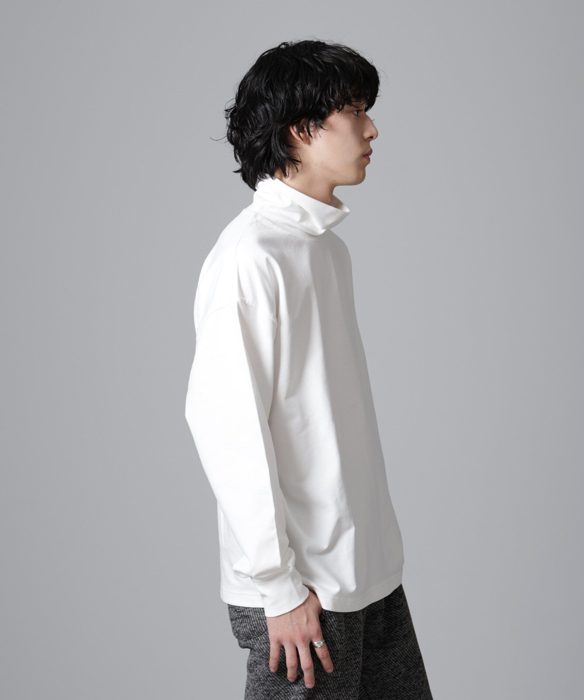 nano･universe「タートルカットミニ裏毛Ｔシャツ 長袖」|Tシャツ・カットソー|