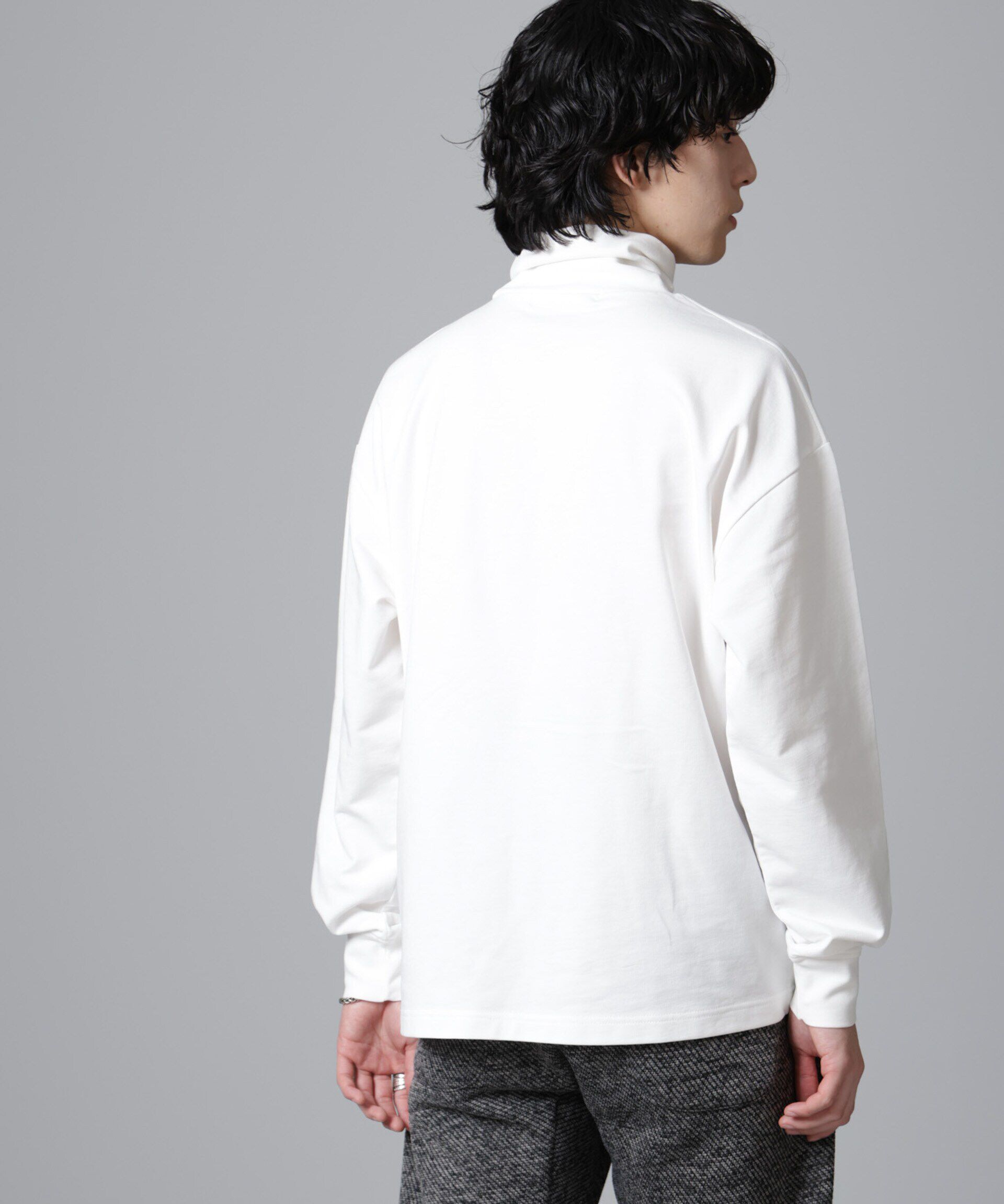 nano･universe「タートルカットミニ裏毛Ｔシャツ 長袖」|Tシャツ・カットソー|