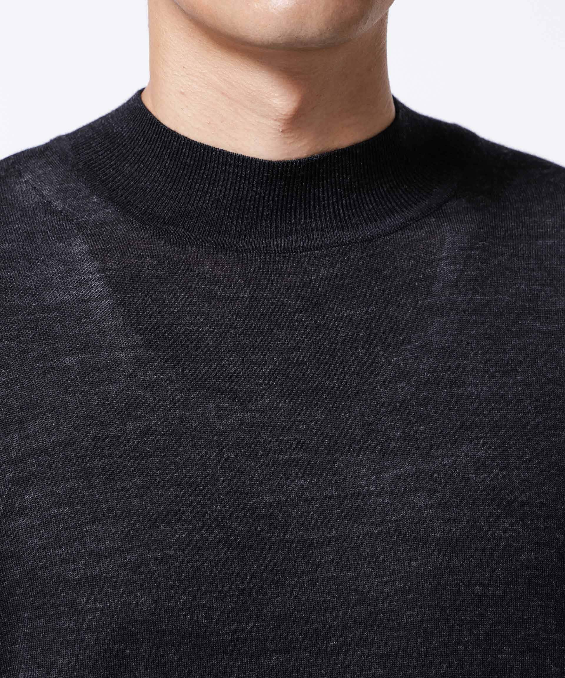 nano･universe「「ASSEMBLANC」BRISBANEベンチレーションモックネックプルオーバー」|ニット・セーター|