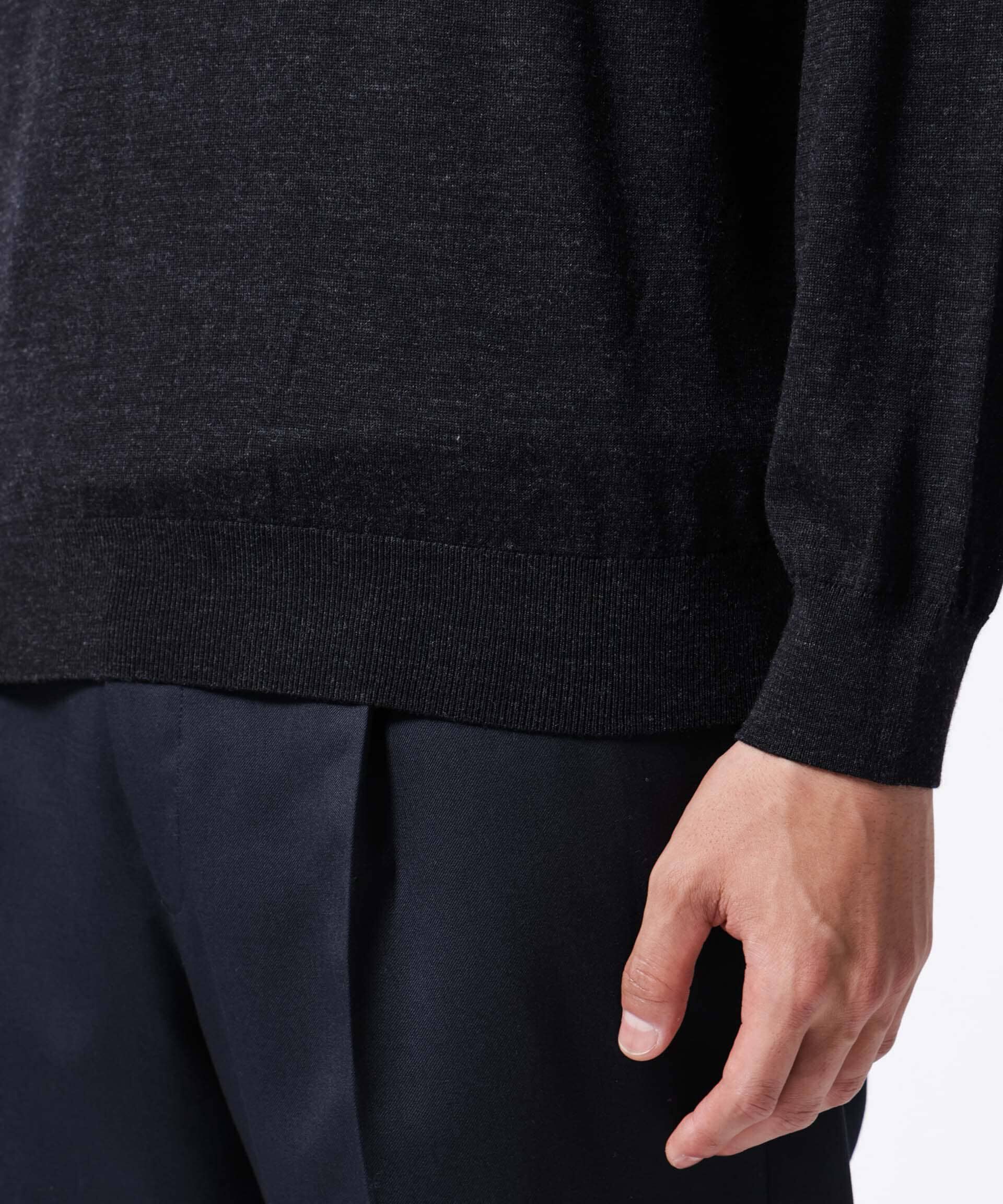 nano･universe「「ASSEMBLANC」BRISBANEベンチレーションモックネックプルオーバー」|ニット・セーター|