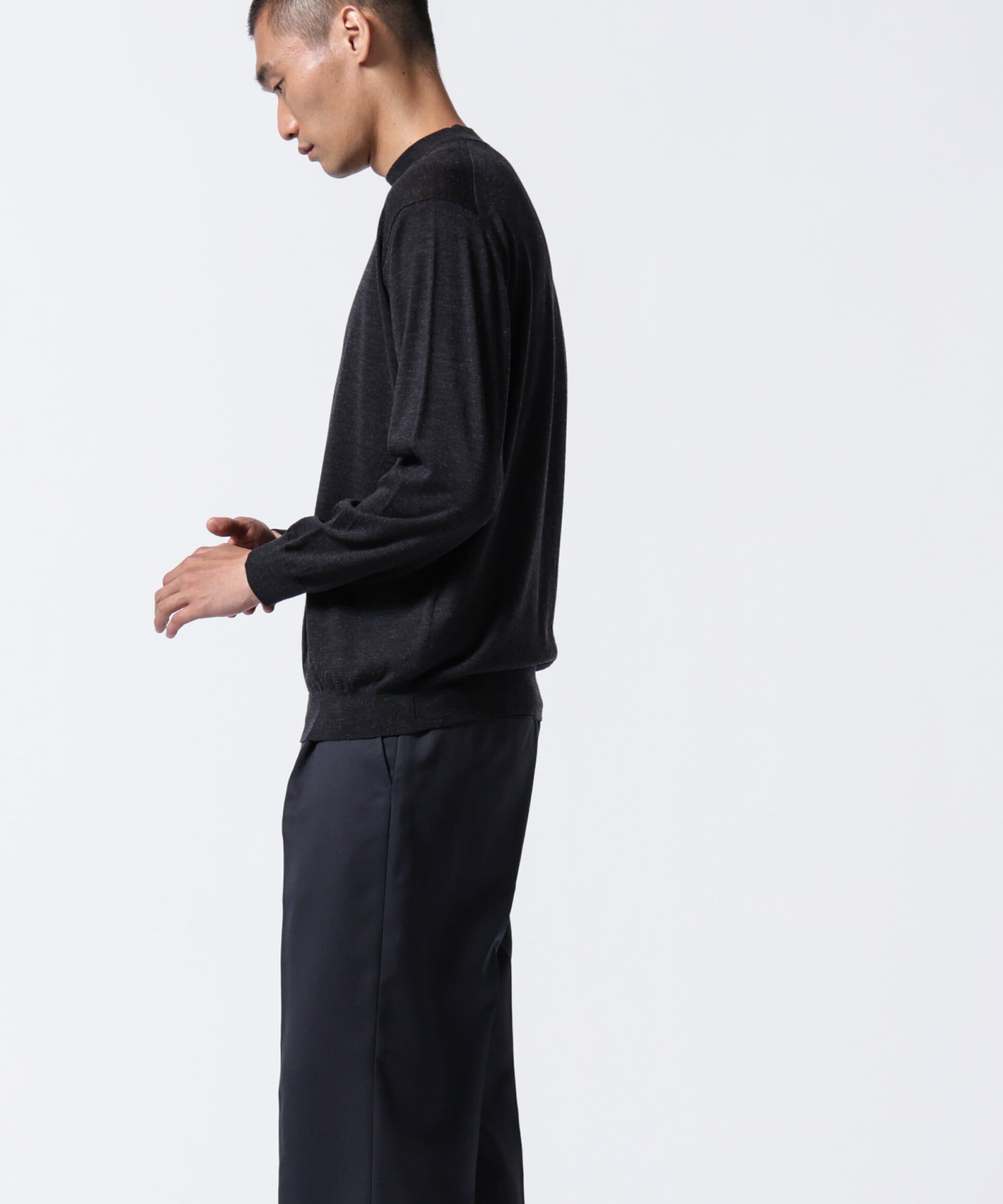 nano･universe「「ASSEMBLANC」BRISBANEベンチレーションモックネックプルオーバー」|ニット・セーター|