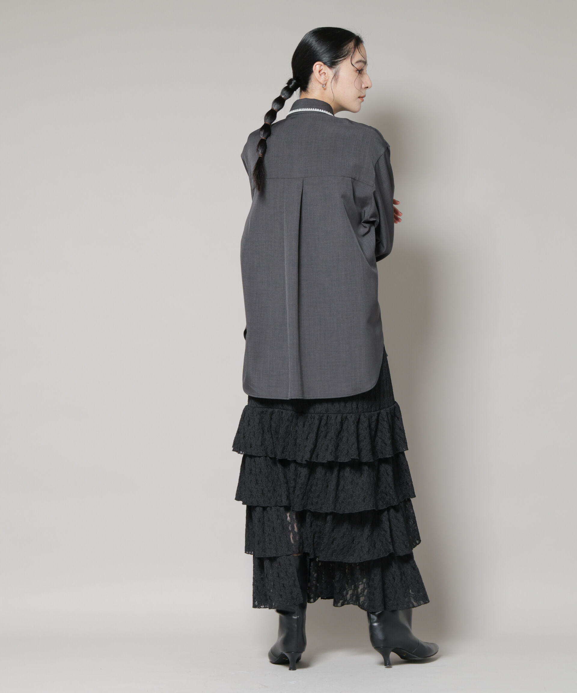 nano･universe「ティアードフリルレーススカート」|スカート|