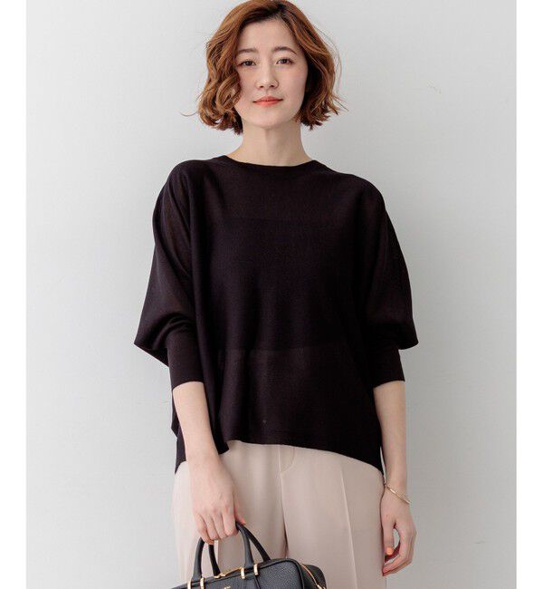 23区「シャイニーシアー ドルマン ニット」|ニット・セーター|ﾀﾞｰｸﾌﾞ