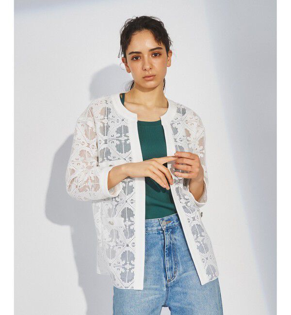  「レースジャケット」|ノーカラージャケット|