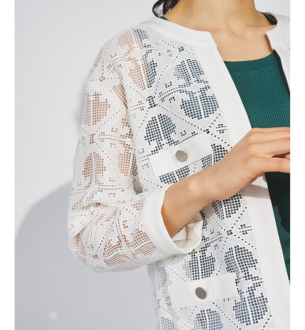  「レースジャケット」|ノーカラージャケット|