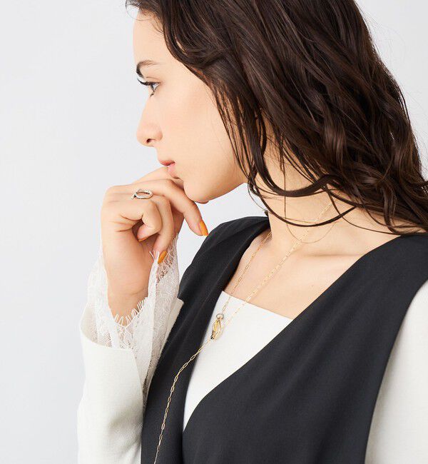 NOLLEY'S sophi「《手洗い可能》袖口レース取り外し可総針スクエアネックプルオーバー」|ニット・セーター|