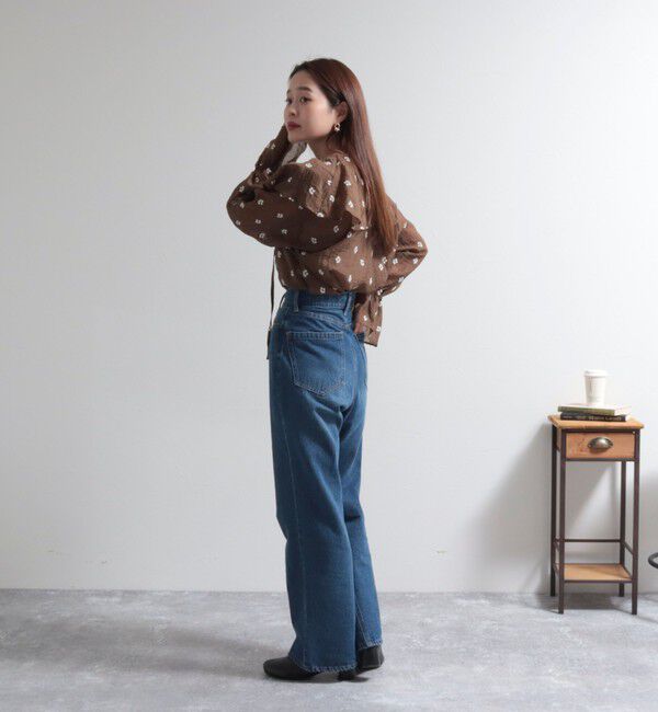 fredy emue「シアー楊柳刺繍ケープブラウス」|シャツ・ブラウス|