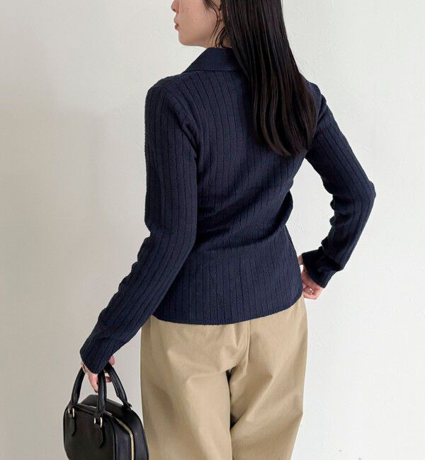 fredy emue「センタースリット衿付きプルオーバー」|ニット・セーター|